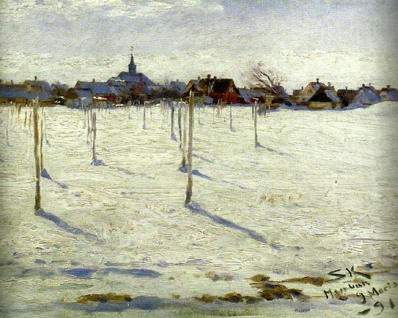 Peter Severin Kroyer hornbaek in winter